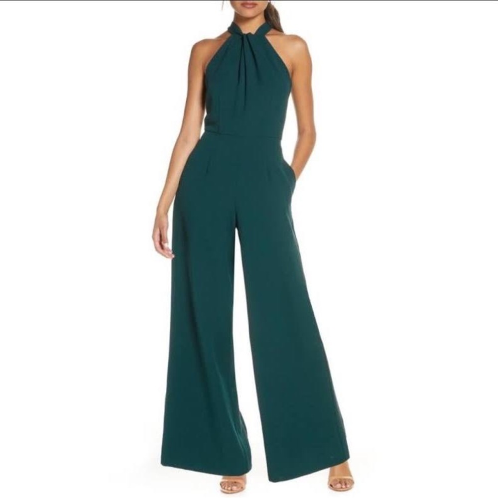 Julia Jordan jumpsuit, hunter green, size 10